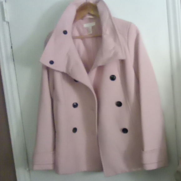 H&M Jackets & Blazers - H & M Double Breasted Coat in Pink NWOT